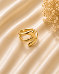Sculpted Swirl Statement Ring