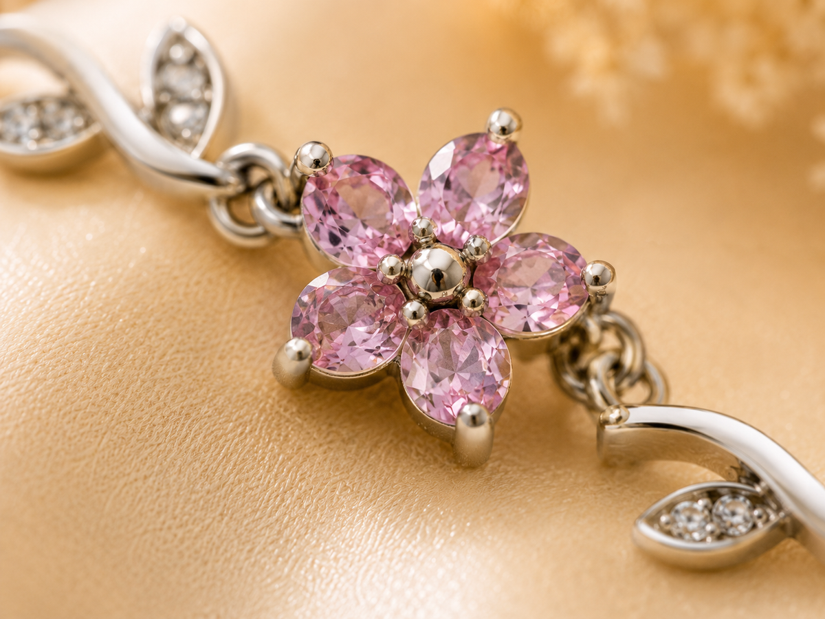 Blossom Pink Crystal Bracelet