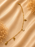 Golden Palm & Heart Adjustable Bracelet
